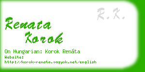 renata korok business card